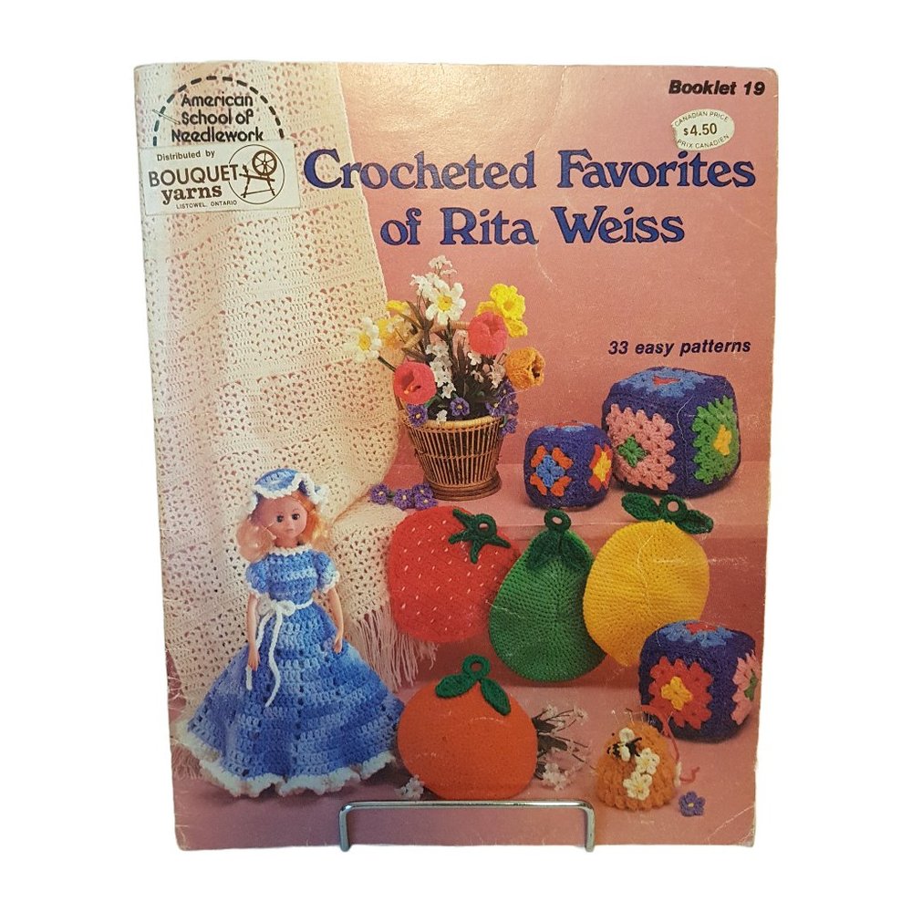 Vintage 1980s Crochet Favorites of Rita Weiss 33 Easy Patterns - Book No.19
